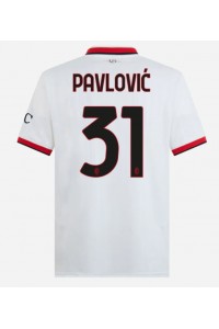 AC Milan Strahinja Pavlovic #31 Voetbaltruitje Uit tenue 2024-25 Korte Mouw